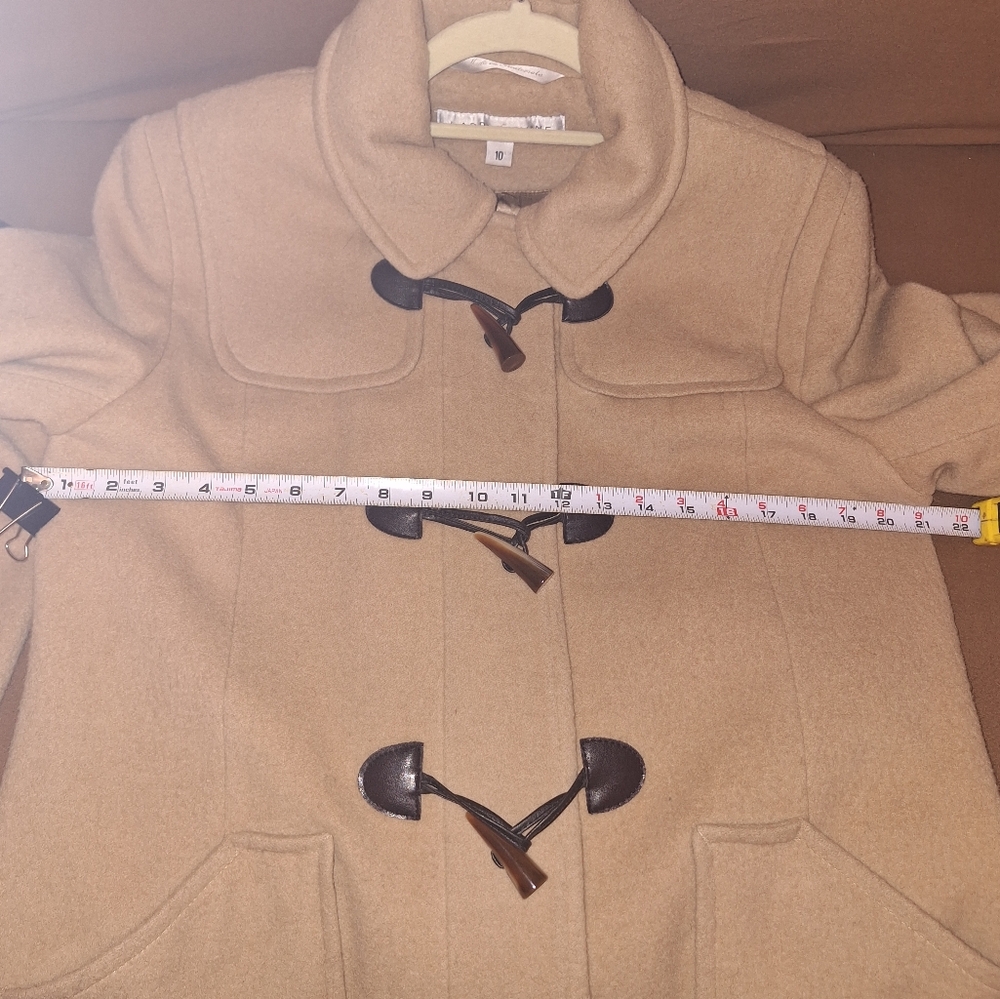 Women's Tan Toggle Coat - Picture 9 of 14